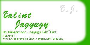 balint jagyugy business card